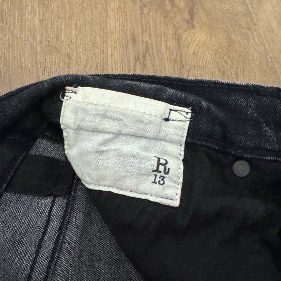 R13 Shelley Slim Morrison Black Jeans 26 - Picture 9 of 13